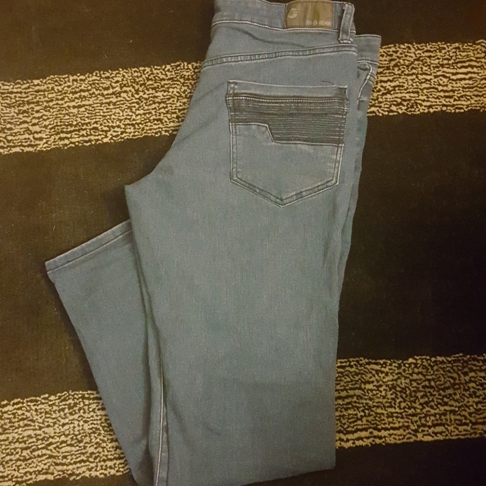 Fried denim jeans